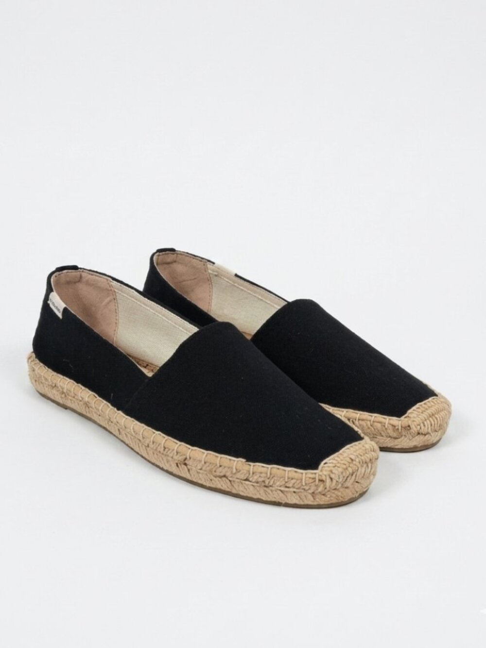 NIB Soludos The Dali Original Espadrille Slip On Flats Black Canvas 8.5 Coastal